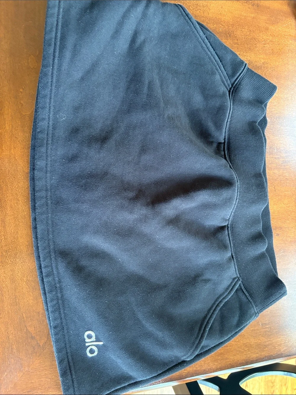 Alo Black Accolade Ribbed Waistband Skirt